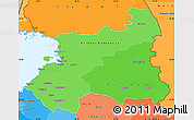 Political Shades Simple Map of Oulu