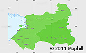 Political Shades Simple Map of Oulu, single color outside