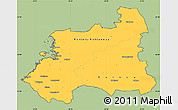 Savanna Style Simple Map of Oulu, cropped outside