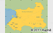 Savanna Style Simple Map of Oulu, single color outside