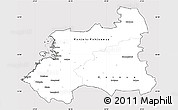 Silver Style Simple Map of Oulu, cropped outside