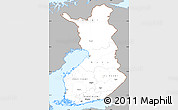Gray Simple Map of Finland, single color outside