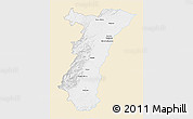 Classic Style 3D Map of Alsace, single color outside