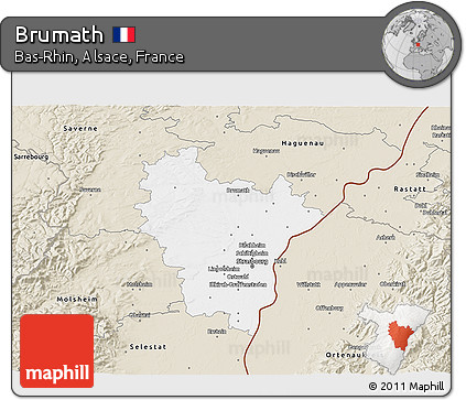 Classic Style 3D Map of Brumath