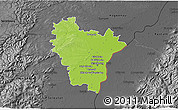 Physical 3D Map of Brumath, darken, desaturated