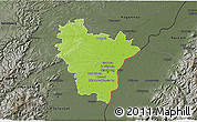 Physical 3D Map of Brumath, darken, semi-desaturated