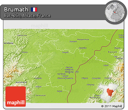 Physical 3D Map of Brumath