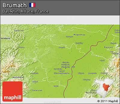 Physical 3D Map of Brumath