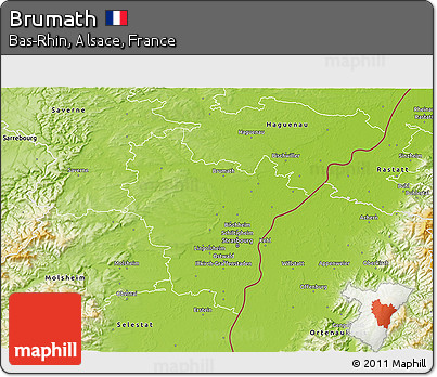 Physical 3D Map of Brumath