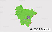 Political 3D Map of Brumath, cropped outside