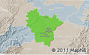 Political 3D Map of Brumath, lighten, semi-desaturated