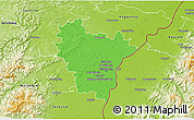 Political 3D Map of Brumath, physical outside