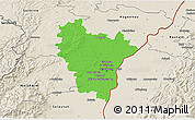 Political 3D Map of Brumath, shaded relief outside