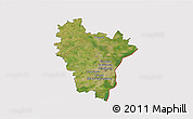Satellite 3D Map of Brumath, cropped outside