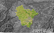 Satellite 3D Map of Brumath, desaturated