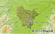 Satellite 3D Map of Brumath, physical outside