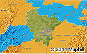 Satellite 3D Map of Brumath, political outside