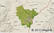 Satellite 3D Map of Brumath, shaded relief outside