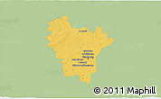 Savanna Style 3D Map of Brumath, single color outside