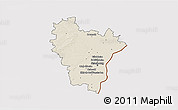 Shaded Relief 3D Map of Brumath, cropped outside