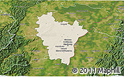 Shaded Relief 3D Map of Brumath, satellite outside