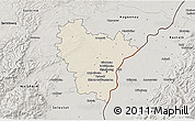 Shaded Relief 3D Map of Brumath, semi-desaturated