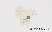 Shaded Relief 3D Map of Brumath, single color outside