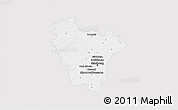 Silver Style 3D Map of Brumath, single color outside