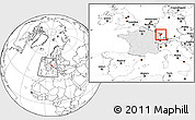 Blank Location Map of Brumath, highlighted country, highlighted parent region, within the entire country