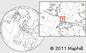 Blank Location Map of Brumath, highlighted grandparent region