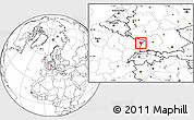 Blank Location Map of Brumath, highlighted parent region