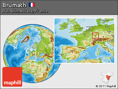 Physical Location Map of Brumath, within the entire country