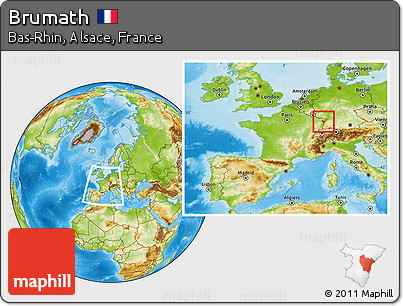 Physical Location Map of Brumath, within the entire country