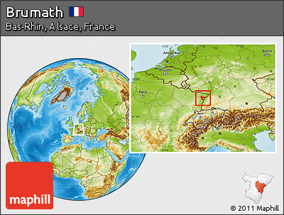 Physical Location Map of Brumath
