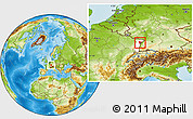 Physical Location Map of Brumath, highlighted grandparent region