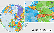 Political Location Map of Brumath, highlighted parent region