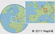 Savanna Style Location Map of Brumath, within the entire country