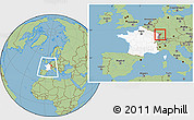 Savanna Style Location Map of Brumath, highlighted country, highlighted grandparent region, within the entire country