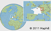 Savanna Style Location Map of Brumath, highlighted country, highlighted parent region, within the entire country