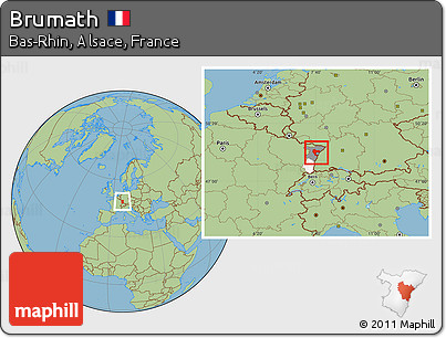 Savanna Style Location Map of Brumath, highlighted parent region, highlighted grandparent region