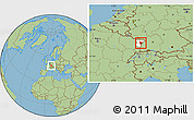 Savanna Style Location Map of Brumath, highlighted parent region