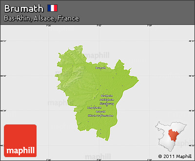 Physical Map of Brumath, single color outside