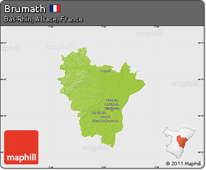 Physical Map of Brumath, single color outside