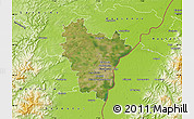 Satellite Map of Brumath, physical outside