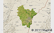 Satellite Map of Brumath, shaded relief outside