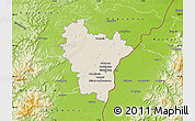 Shaded Relief Map of Brumath, physical outside