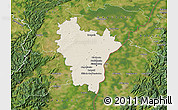 Shaded Relief Map of Brumath, satellite outside