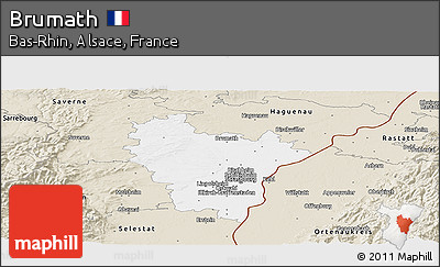 Classic Style Panoramic Map of Brumath
