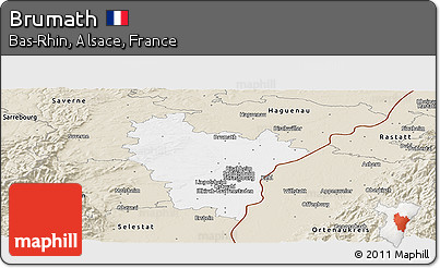 Classic Style Panoramic Map of Brumath