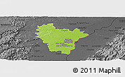 Physical Panoramic Map of Brumath, darken, desaturated